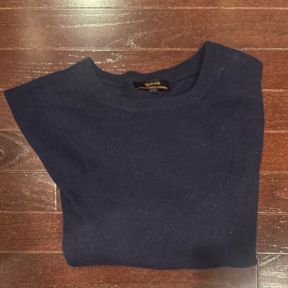 Quince Men's Deep Blue Crewneck Sweater